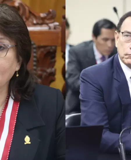 Delia Espinoza y Martn Vizcarra.