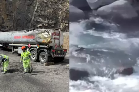 Ro Rmac fue contaminado con petrleo tras volcadura de camin.
