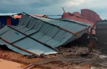 Lluvias torrenciales y vientos huracanados en Ayacucho