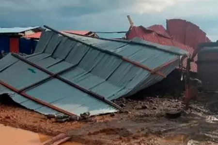 Lluvias torrenciales y vientos huracanados en Ayacucho