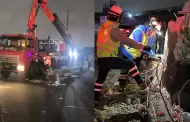 Atencin! Retiran poste de luz que cay en plena Va Evitamiento: Liberan carriles tras horas de bloqueo