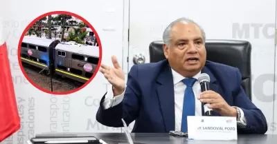 El titular del MTC, César Sandoval anunció optimizar los plazos sobre tren Lima-