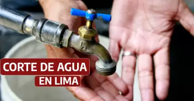Corte de agua en Lima este 26 de agosto.