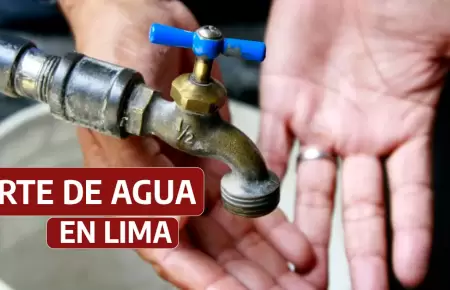Corte de agua en Lima este 26 de agosto.