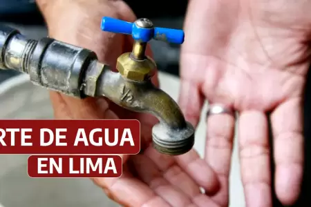 Corte de agua en Lima este 26 de agosto.