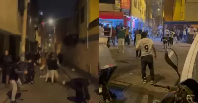 Vecinos de Ate se enfrentan a barristas