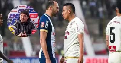 Jean Ferrari defiende a Alex Valera.