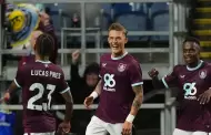 Oliver Sonne llega afinado a la seleccin peruana: Lateral le dio el triunfo al Burnley por la Copa de la Liga