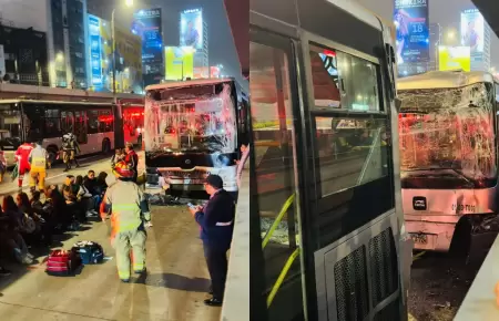 Triple choque en va del Metropolitano en Surquillo.
