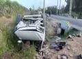 Trujillo: Cinco heridos tras despiste de auto en la peligrosa 'pista del terror' de Laredo