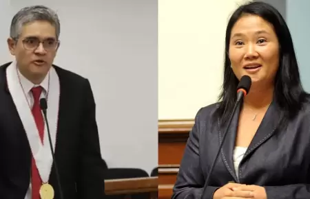 Fiscal Jos Domingo Prez y Keiko Fujimori.