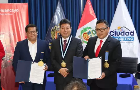 Municipalidad de El Agustino reconocea Caja Huancayo