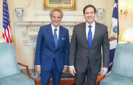 Marco Rubio con Rafael Grossi en la Casa Blanca.