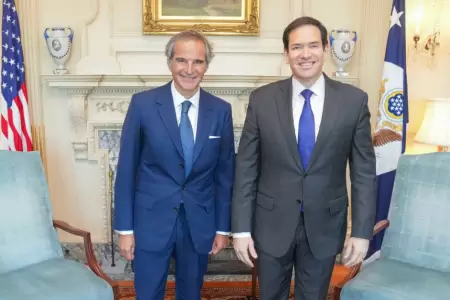 Marco Rubio con Rafael Grossi en la Casa Blanca.