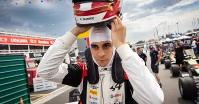 Matías Zagazeta tras una carrera en la Fórmula 3