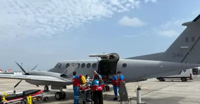 Gestante y mellizos en riesgo fueron trasladados en aviones ambulancia de la FAP