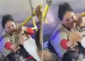 Cobradora trepa por el techo de un bus totalmente lleno para cobrar pasajes: "Se crea Spider-Man"