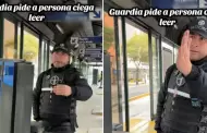 Guardia de seguridad impide ingreso de invidente con perro gua en transporte pblico: "Mira las normas"
