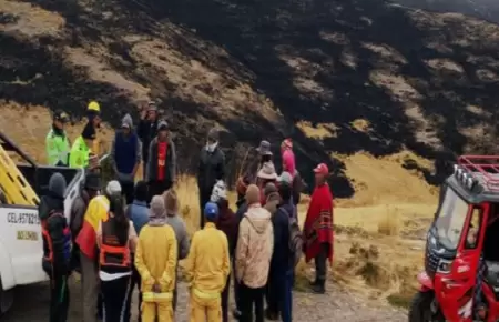 Controlan incendio forestal en Arequipa.