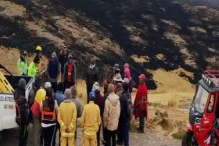 Controlan incendio forestal en Arequipa.