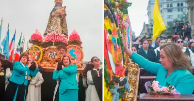 Presidenta Dina Boluarte se unió a cuadrilla en homenaje a Santa Rosa de Lima.