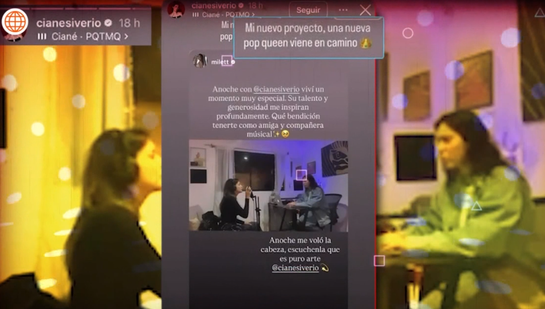 La cantante Cian llena de elogios a Milett por su talento para el canto.