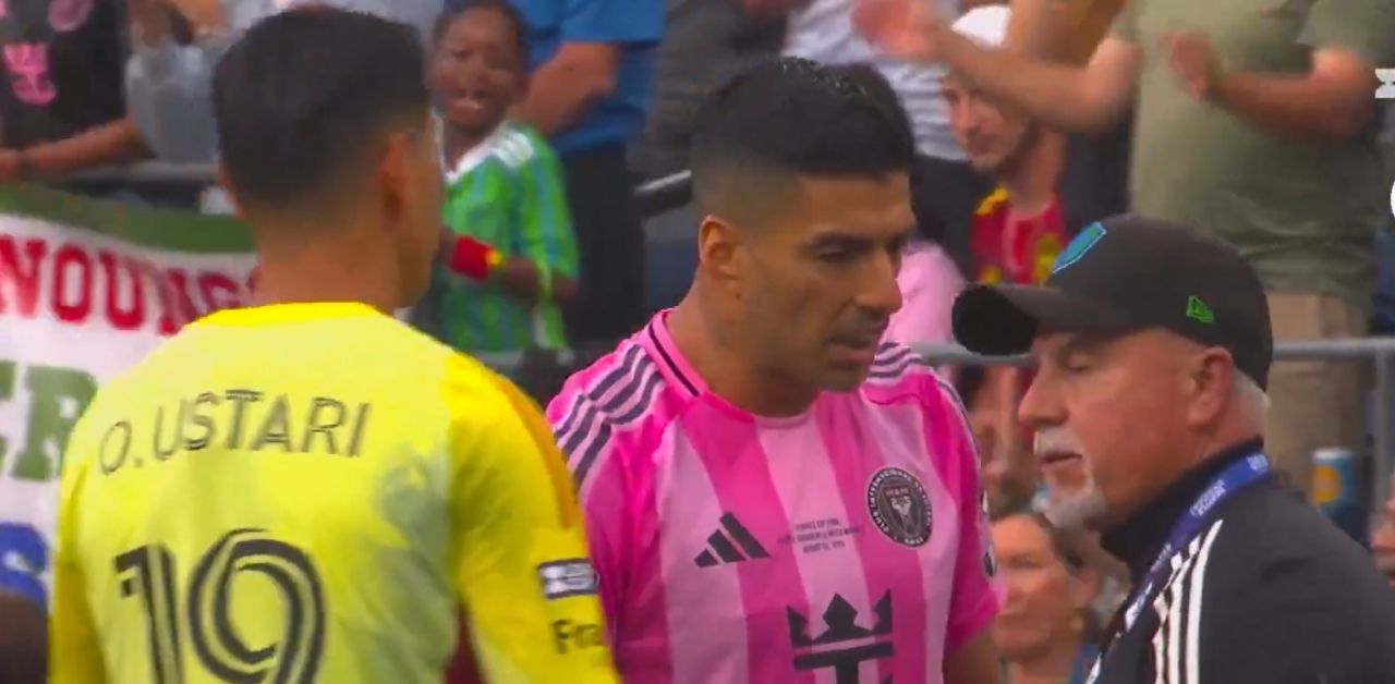 Luis Suárez escupe a miembro del comando técnico del Seattle Sounders en la final de la Leagues Cup