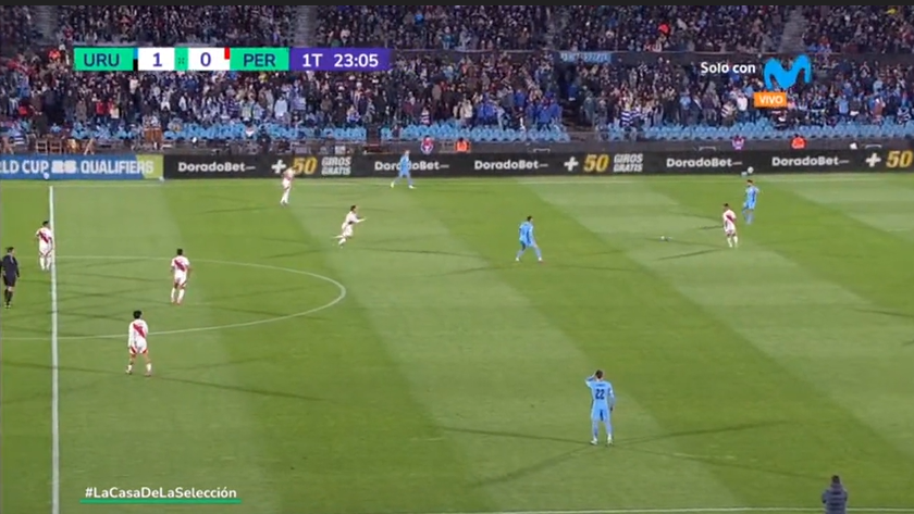 Minuto 23' y Per no presiona.