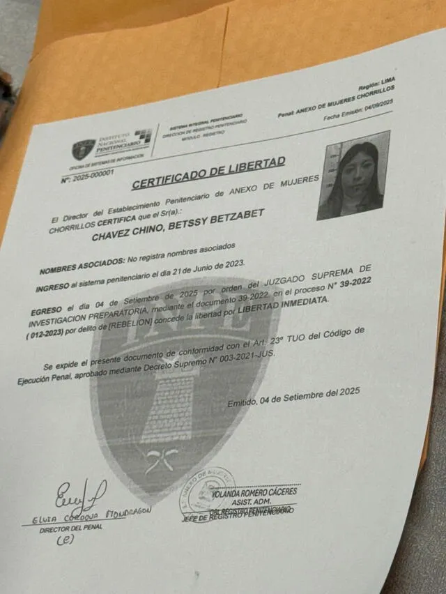 El documento del INPE