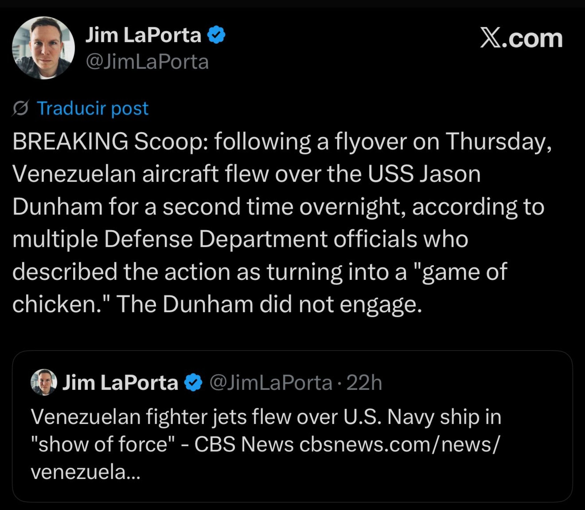 Publicacin de reportero de la CBS.