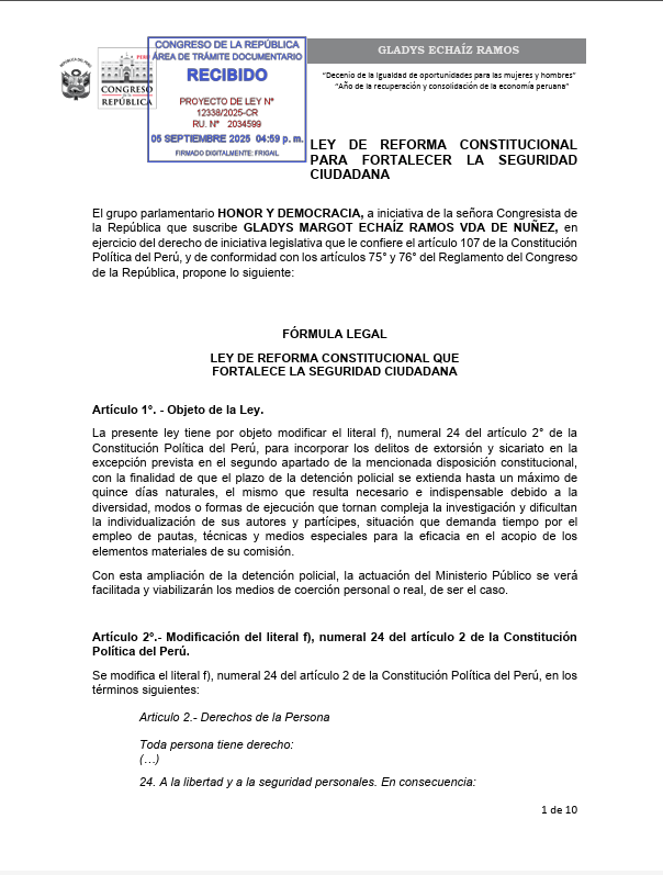 Proyecto de ley