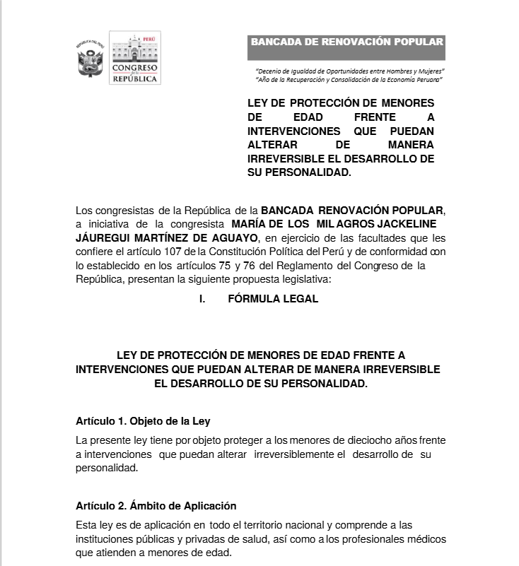 Proyecto de ley