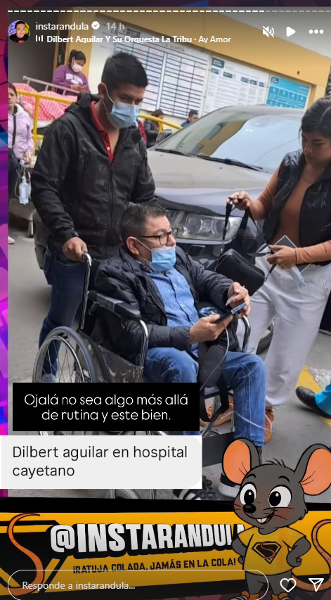 Dilbert Aguilar alarma a fans tras ser visto en hospital tras confirmar ruptura con Jhazmn Gutarra