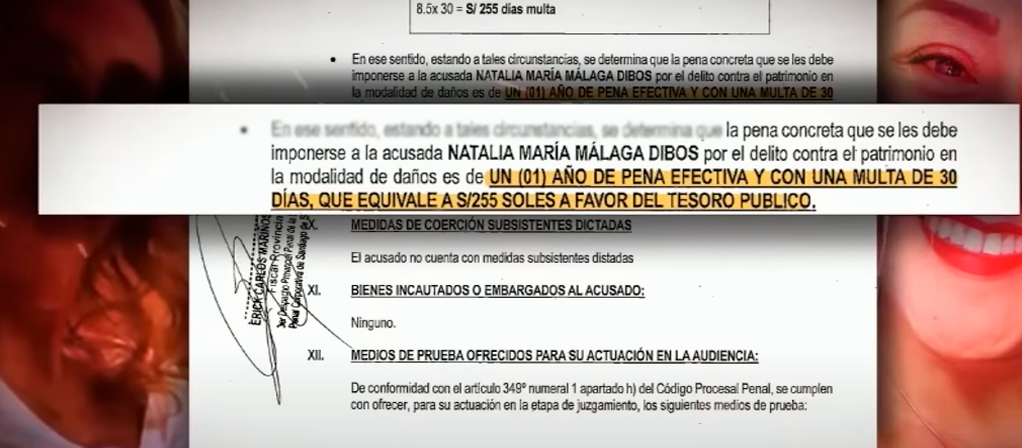 Fiscala solicita 1 ao de prisin efectiva para Natalia Mlaga.