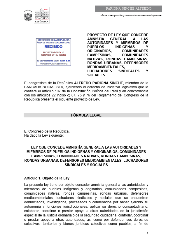 Proyecto de ley.