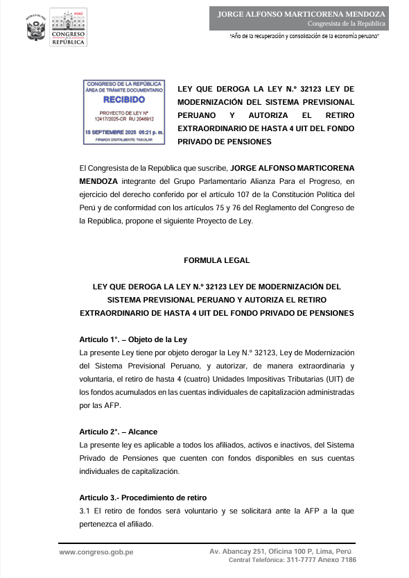 Proyecto de ley.