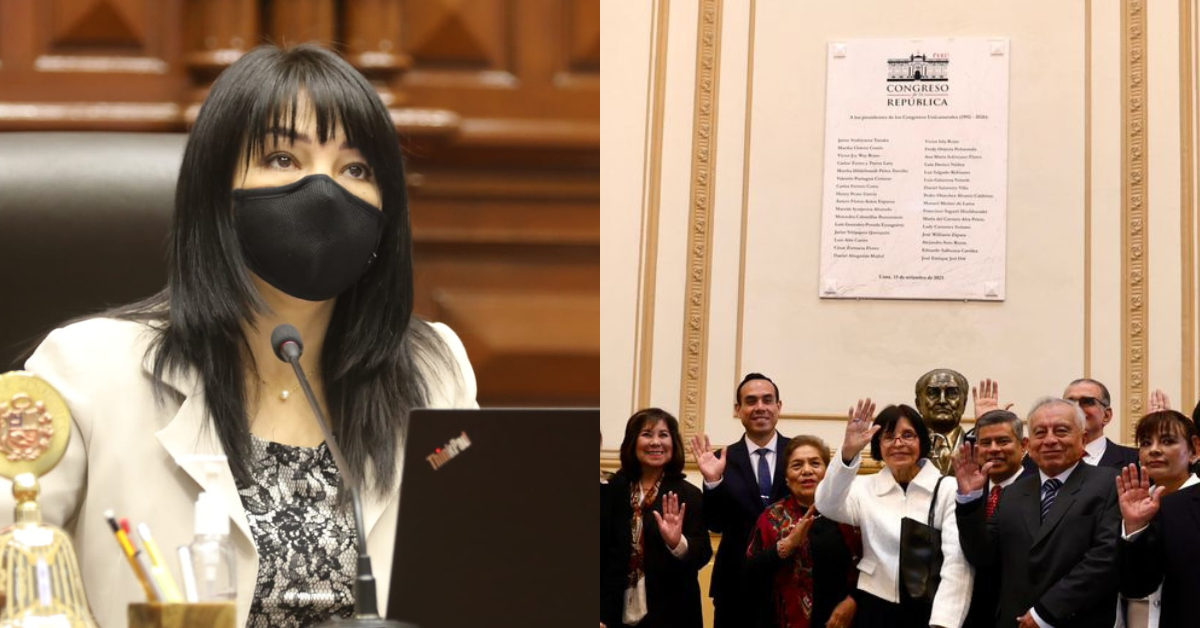 Excluyen a Mirtha Vásquez de la placa con nombres de todos los expresidentes del Congreso