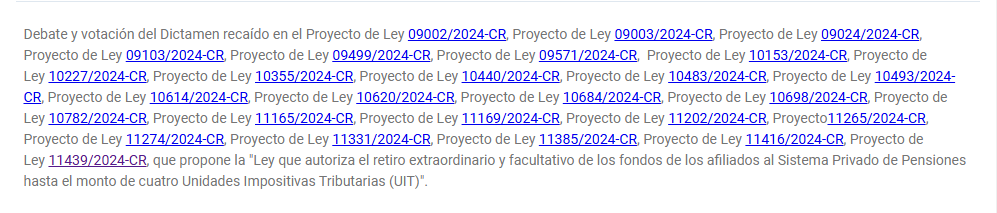 Proyectos de ley.