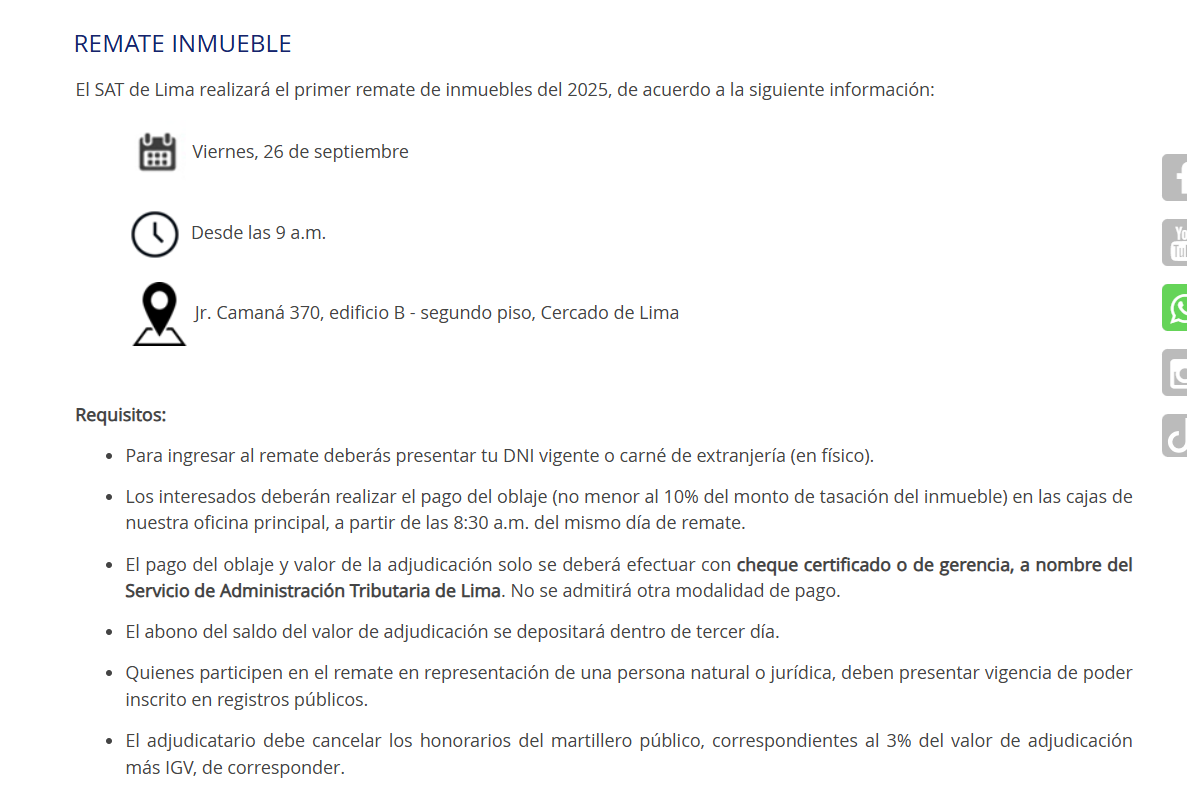 SAT de Lima