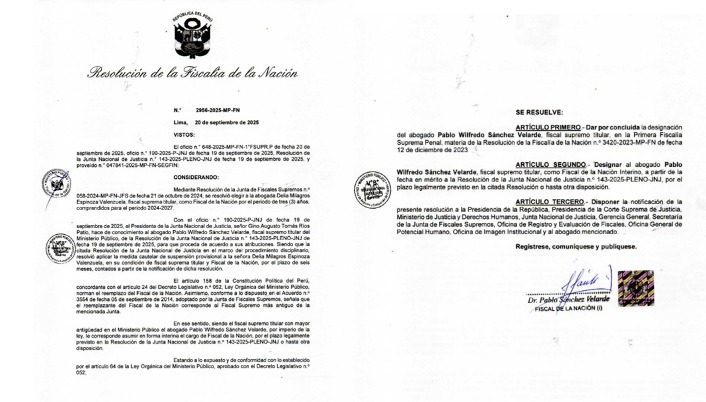 Pablo Snchez asume como fiscal de la Nacin interino.