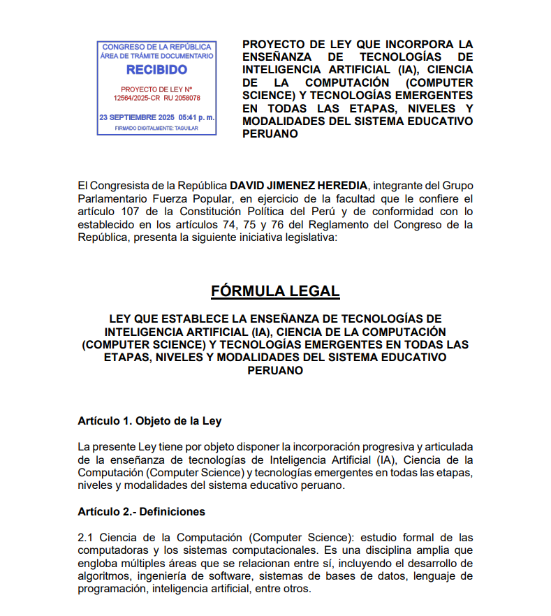 Proyecto de ley.