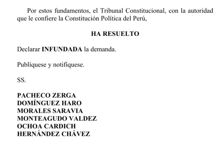 TC declar infundado Habeas Corpus de Eliane Karp.