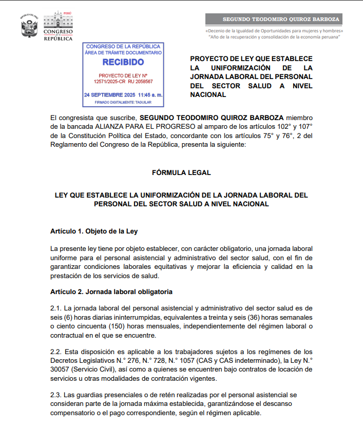 Proyecto de ley