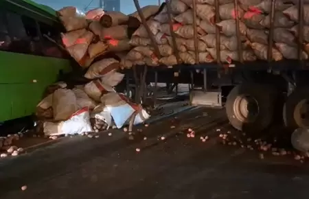 Accidente en la Panamericana Sur, en Lurn