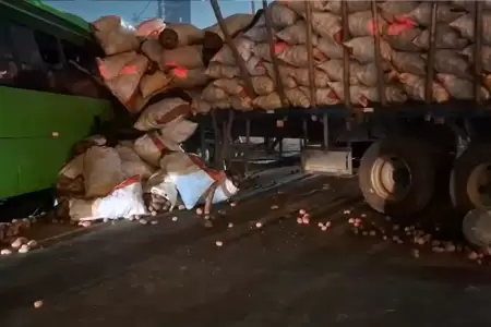 Accidente en la Panamericana Sur, en Lurn