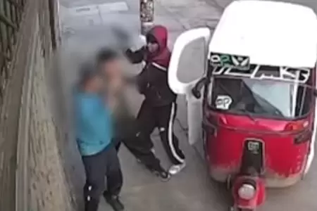 Sujetos a bordo de mototaxi roban y golpean a vecinos de SJM.