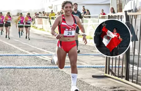 Orgullo peruano! Deysi Castro obtuvo la medalla de oro en Sudamericano de Marat