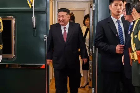 Kim Jong-un lleg a China en emblemtico tren blindado