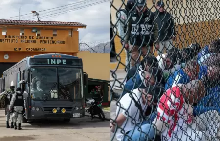 INPE traslada a reclusos que participaron de motn en penal de Cajamarca