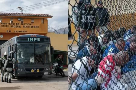 INPE traslada a reclusos que participaron de motn en penal de Cajamarca